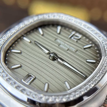 Patek Philippe Nautilus 71181200A-011 Grey Dial Diamond Bezel Super Clone 35.2mm