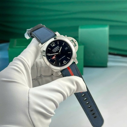 Panerai Luminor Quaranta BiTempo Luna Rossa PAM01404 Blue Dial Rubber Strap Best Replica VSF 40mm