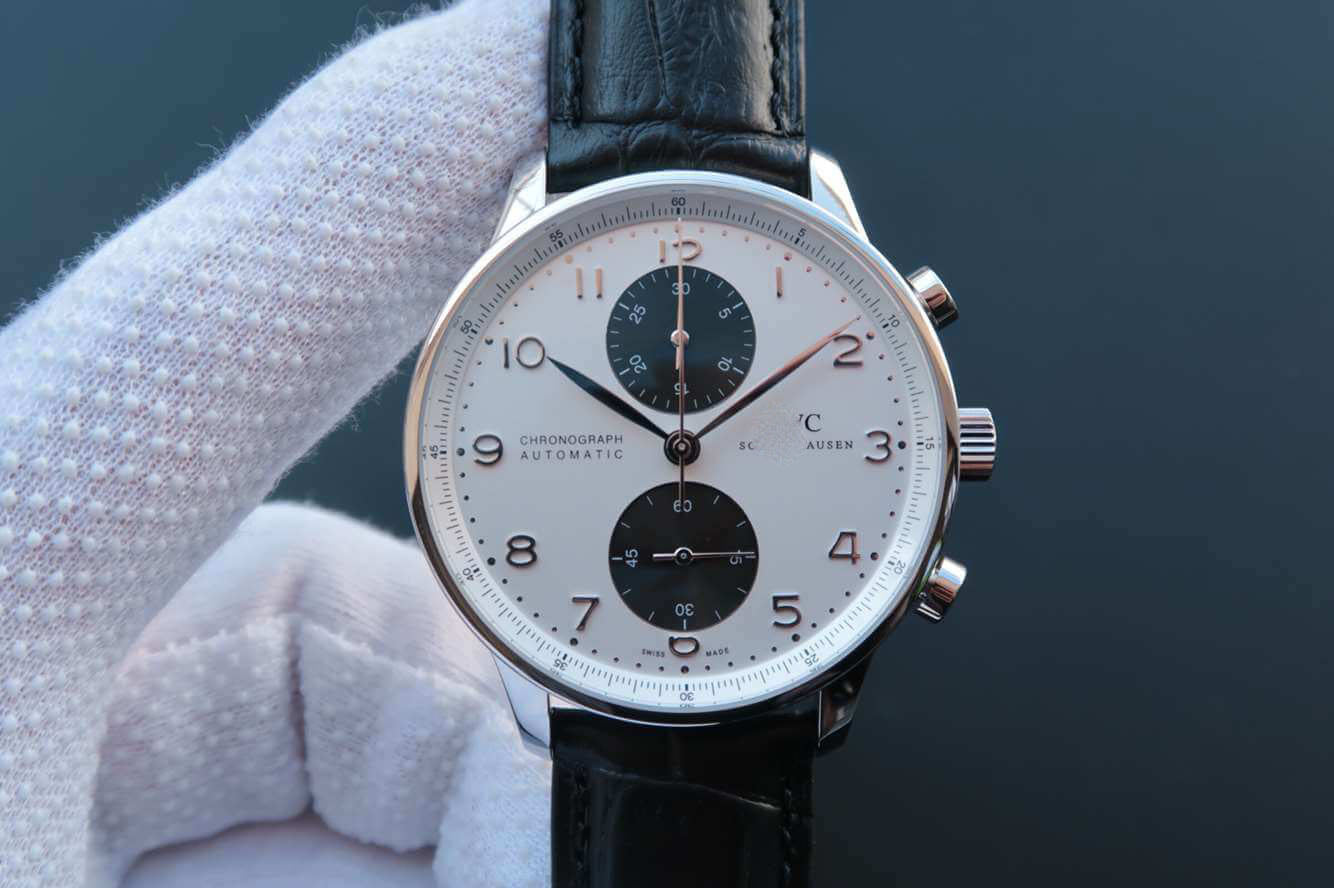 IWC PORTUGIESER IWC371411 ZF FACTORY BLACK STRAP