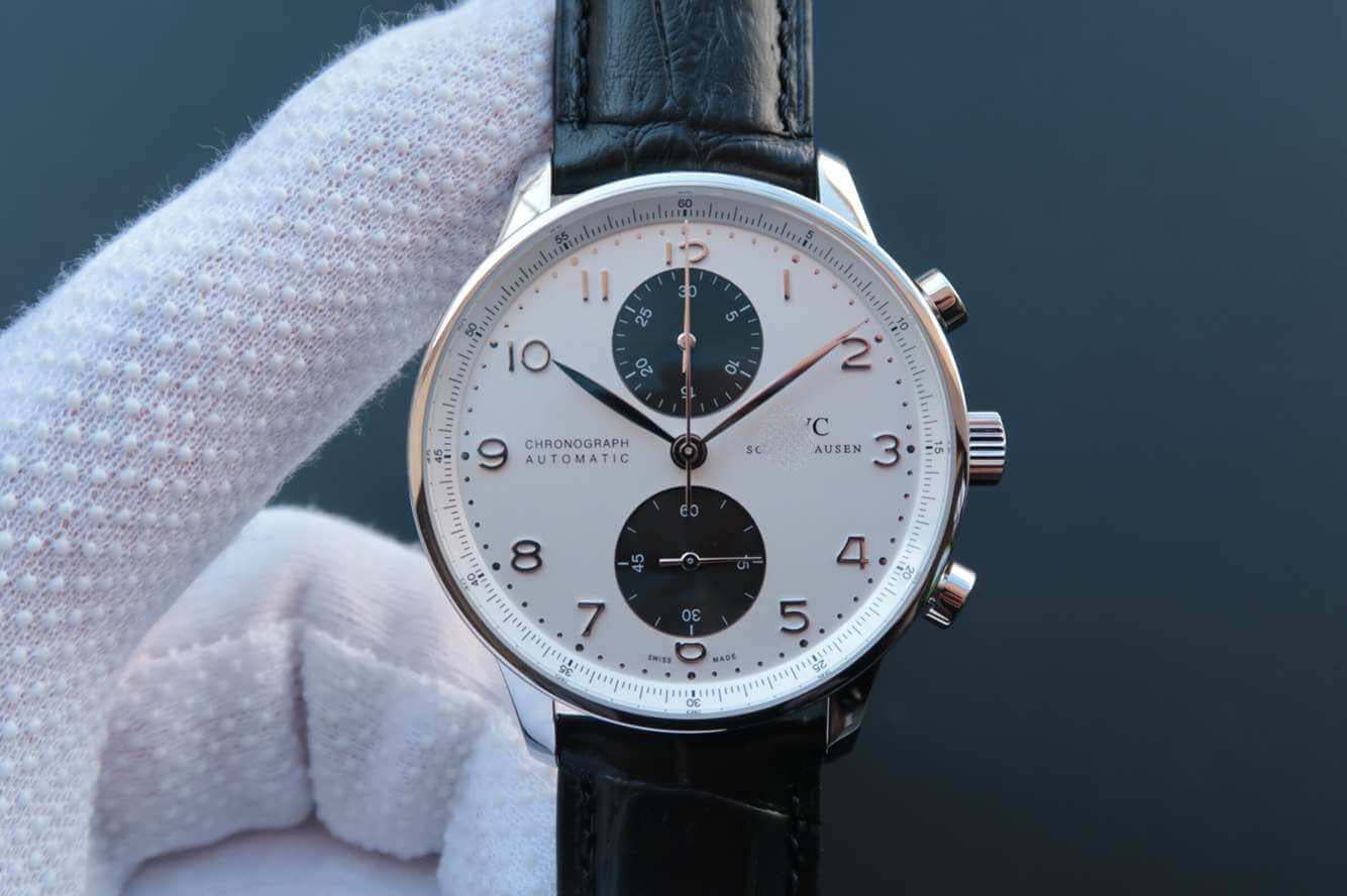 IWC PORTUGIESER IWC371411 ZF FACTORY BLACK STRAP