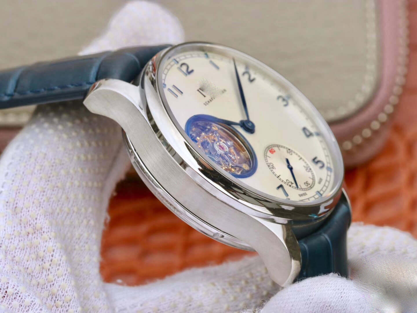 IWC PORTUGUESE TOURBILLON ZF FACTORY BLUE STRAP