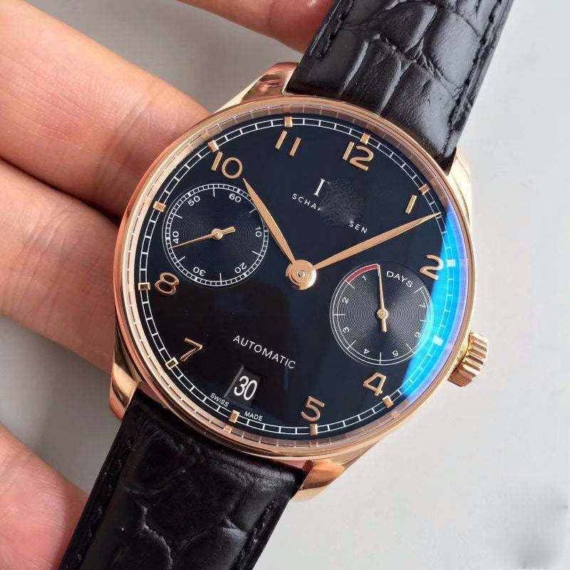 IWC PORTUGUESE IW500701 ZF FACTORY BLACK DIAL