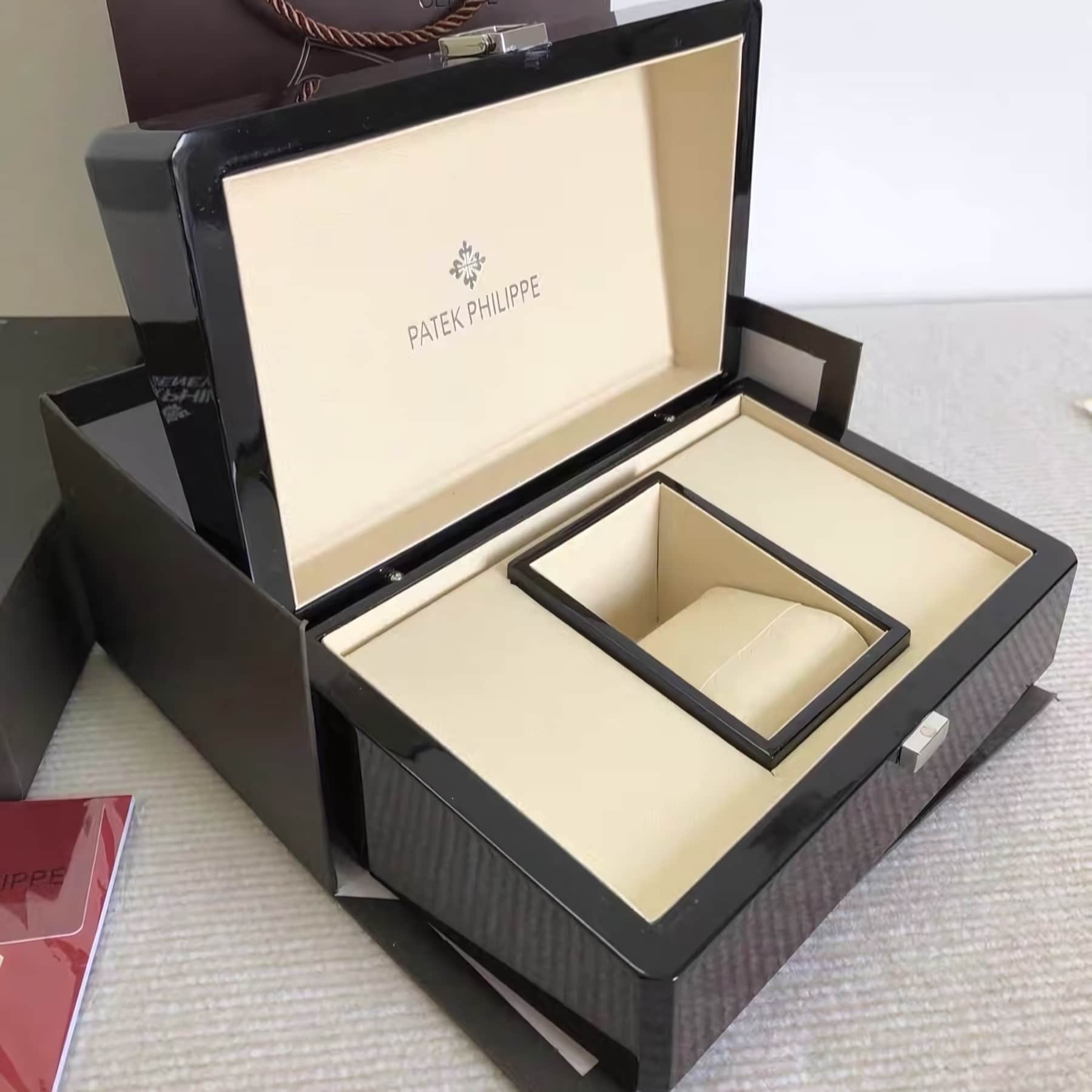 Patek Philippe - Original Big Painted Wooden Box Set