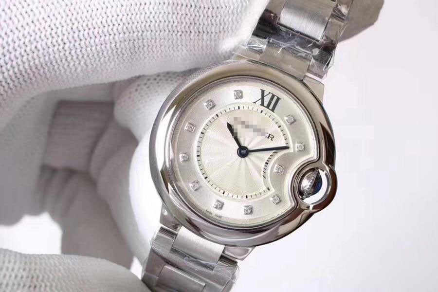 BALLON BLEU DE CARTIER  WE9020 33MM V6 FACTORY WHITE DIAL