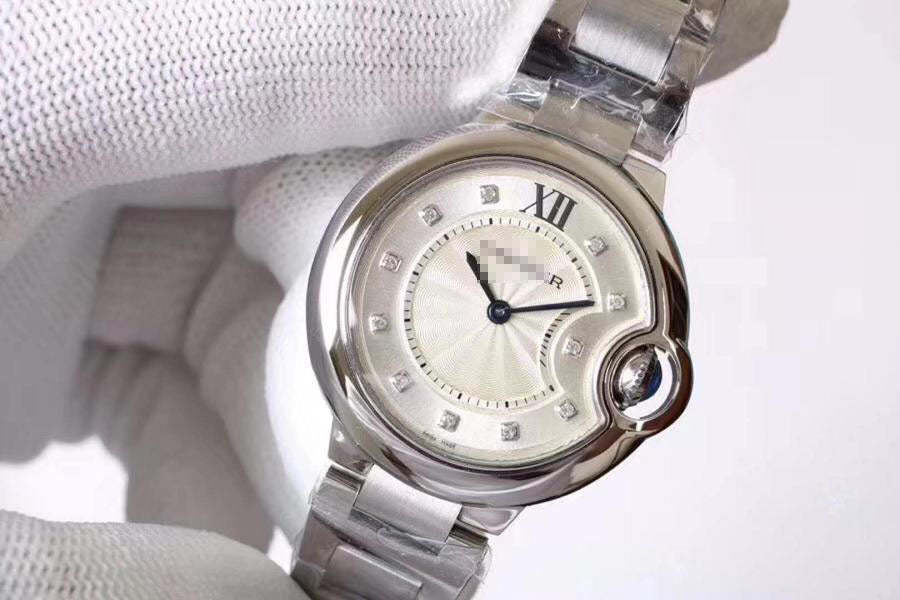 BALLON BLEU DE CARTIER  WE9020 33MM V6 FACTORY WHITE DIAL