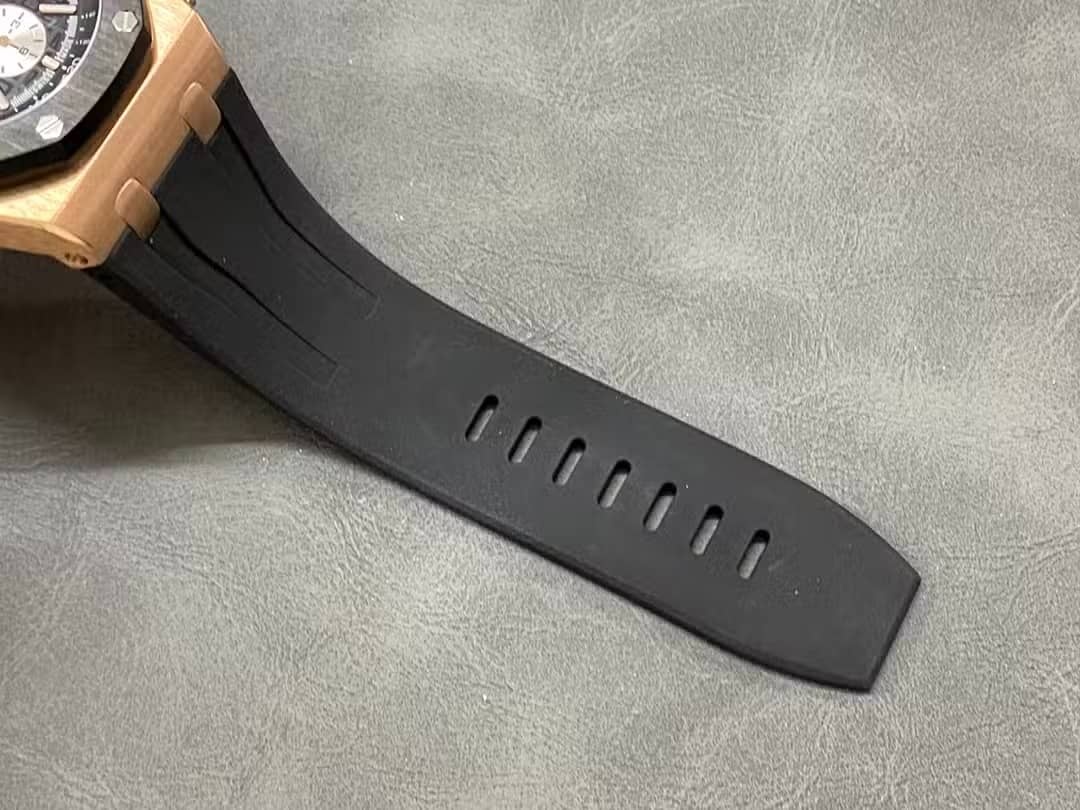 Audemars Piguet Royal Oak Offshore Chronograph 26400RO Rose Gold Ceramic Bezel Black Dial Best Replica APF 44mm