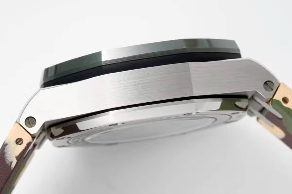 Audemars Piguet Royal Oak Offshore Chronograph 26400SO Beige Dial Green Ceramic Bezel Rubber Best Replica APF 44mm