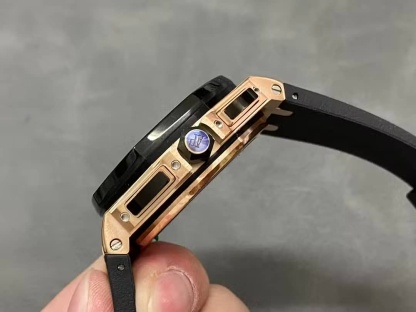 Audemars Piguet Royal Oak Offshore Chronograph 26400RO Rose Gold Ceramic Bezel Black Dial Best Replica APF 44mm