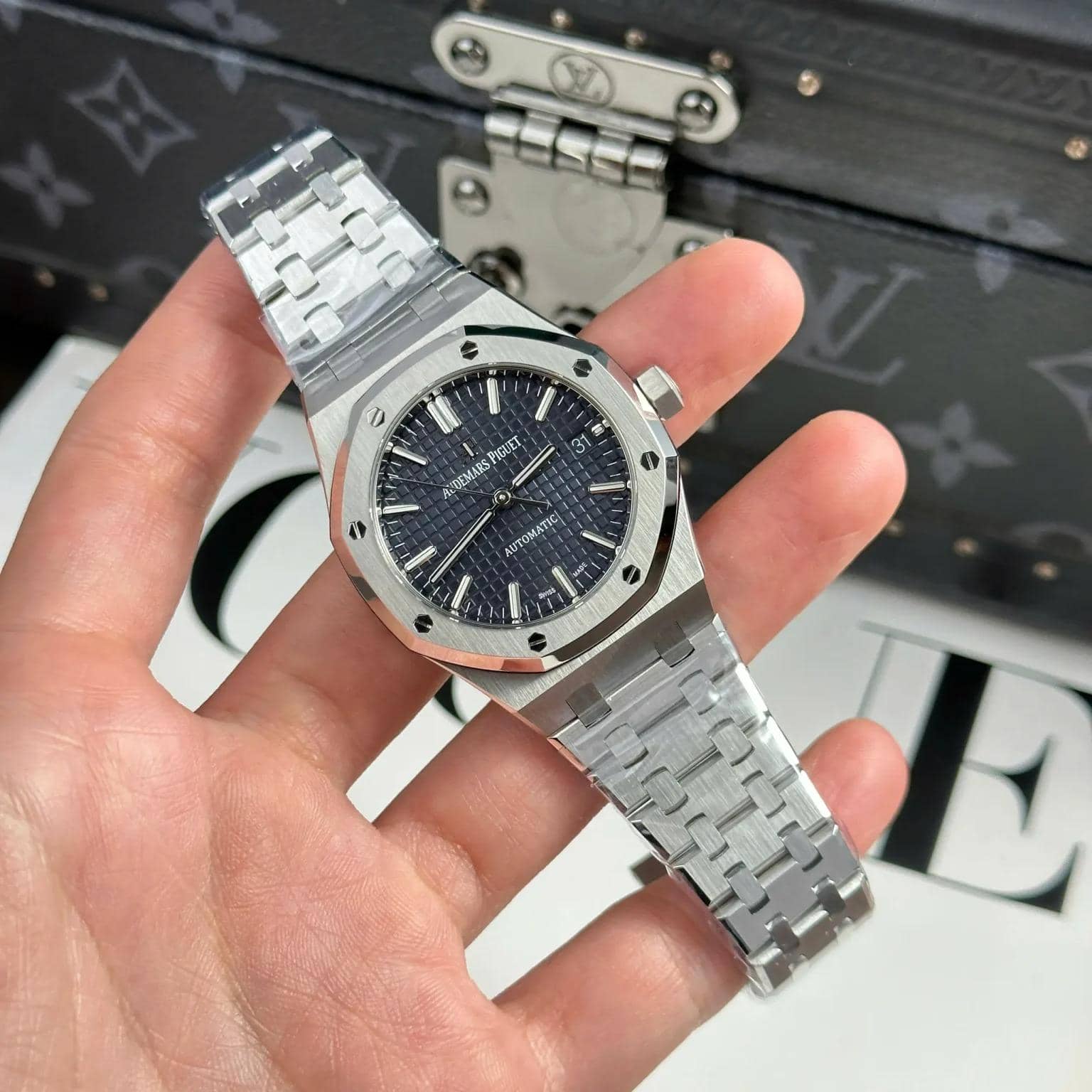 Audemars Piguet Royal Oak 15450ST Blue Dial Steel Bracelet Top Quality Replica APS Factory 37mm