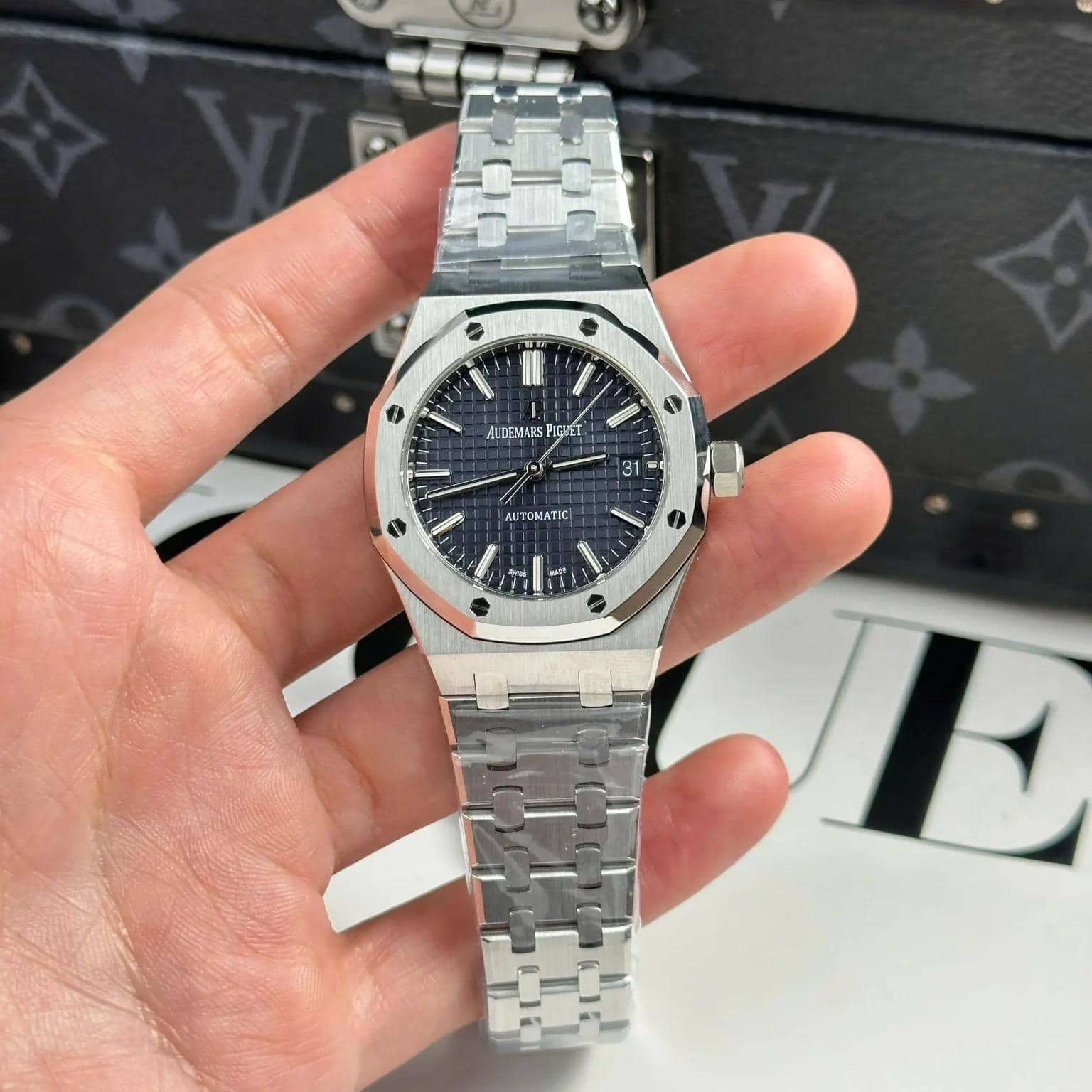 Audemars Piguet Royal Oak 15450ST Blue Dial Steel Bracelet Top Quality Replica APS Factory 37mm