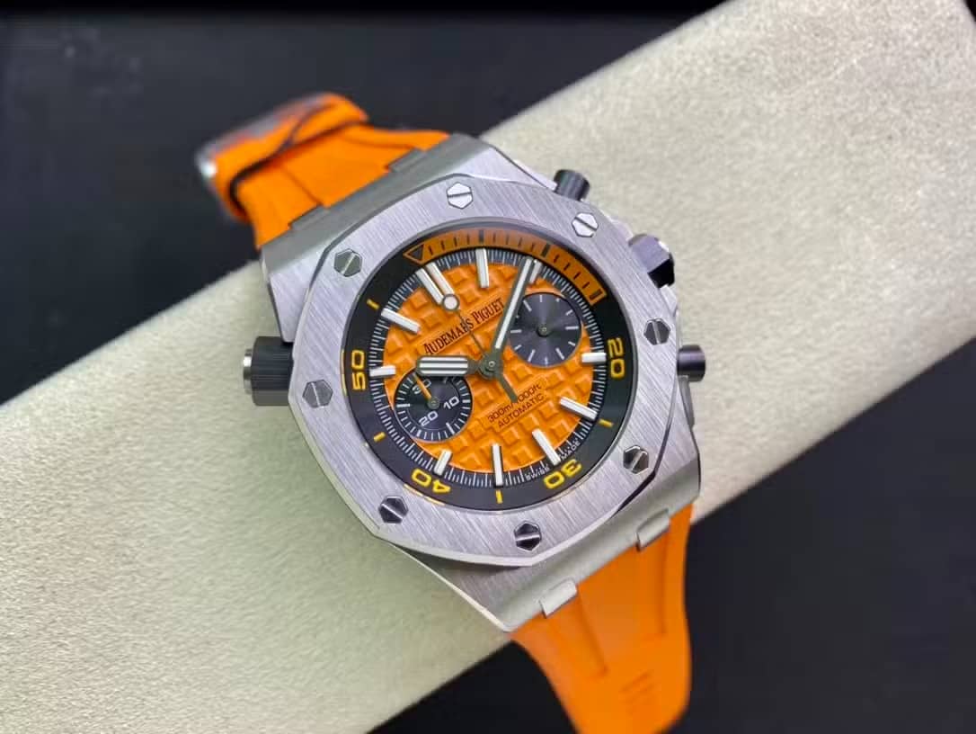 Audemars Piguet Royal Oak Offshore Diver Chronograph 26703ST Orange Dial Orange Rubber Best Replica JHF 42mm