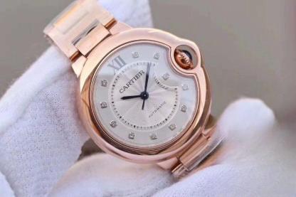 BALLON BLEU DE CARTIER  LADIES 33 WE902062 V9 FACTORY WHITE TEXTURED DIAL