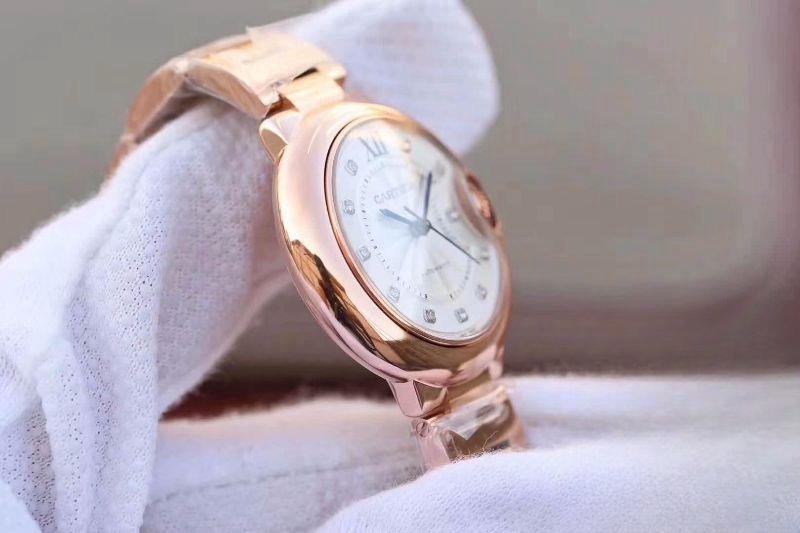 BALLON BLEU DE CARTIER  LADIES 33 WE902062 V9 FACTORY WHITE TEXTURED DIAL