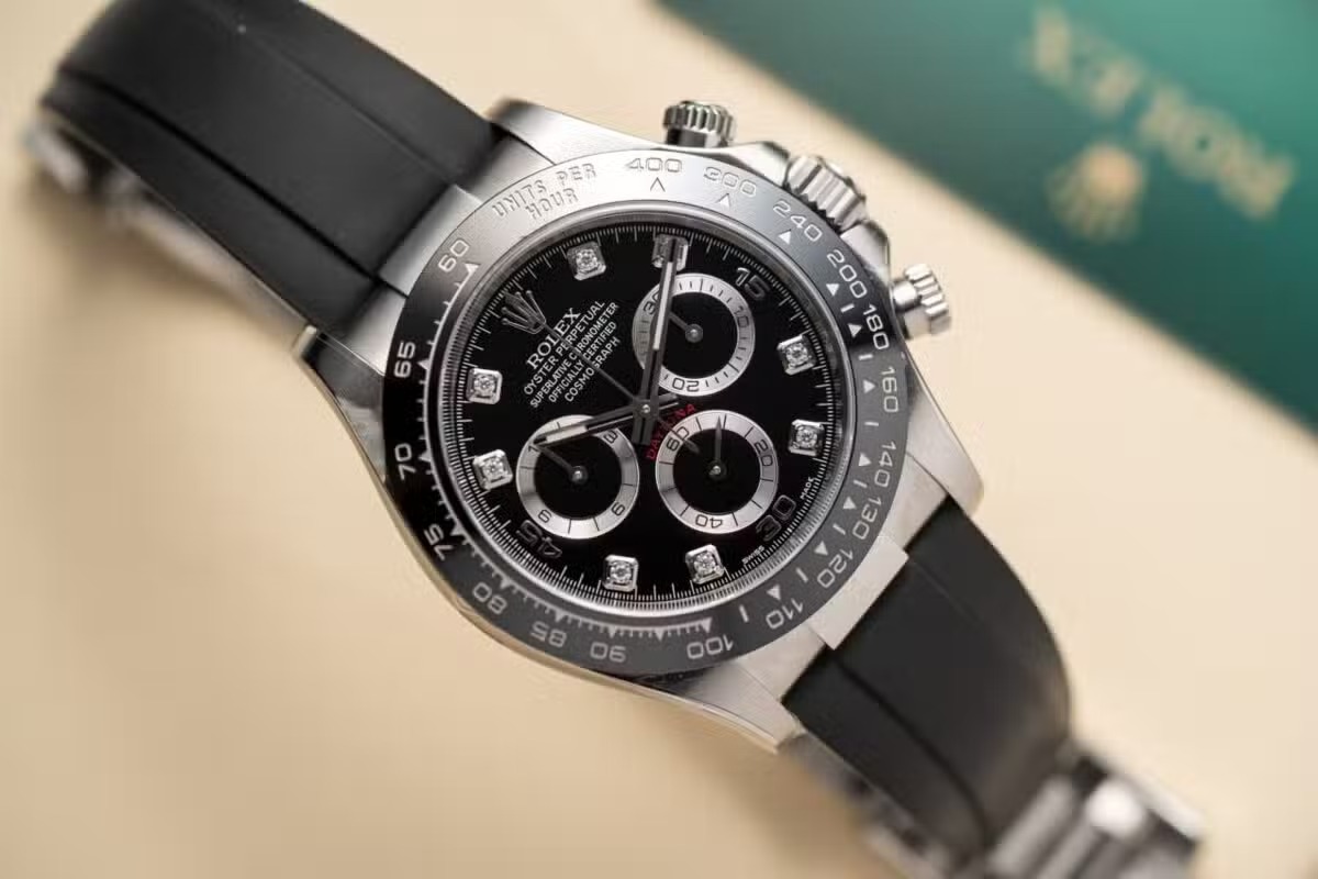 Rolex Daytona Godzilla Black Diamond Dial Oysterflex 11 Replica Clean Factory 40mm