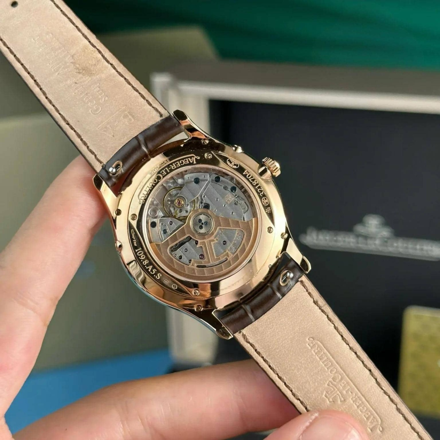 Jaeger-LeCoultre Master Ultra Thin Moon Q1362503 Rose Gold White Dial Diamond Bezel Best Replica APSF 39mm