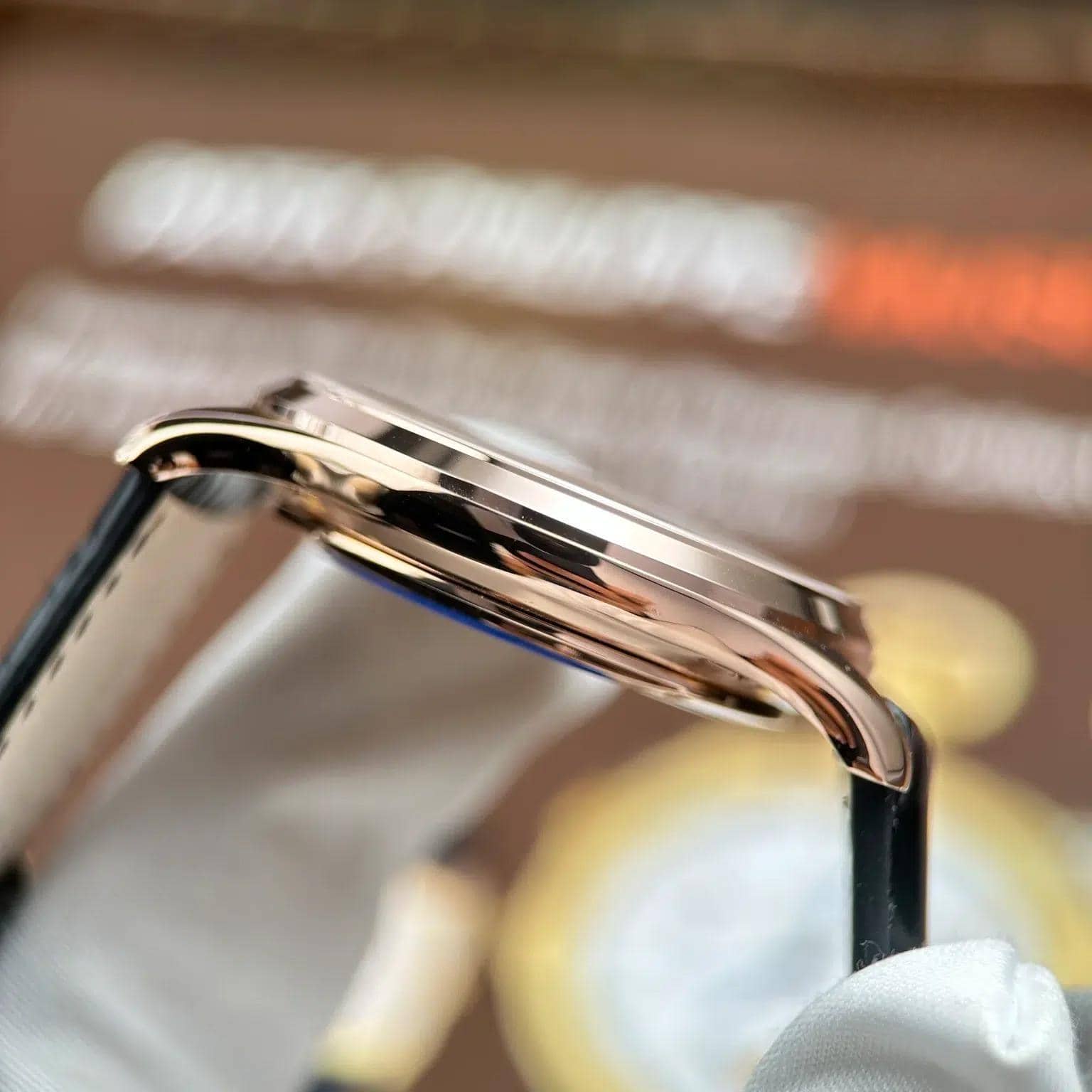 Jaeger Lecoultre Master Ultra Thin Power Reserve Q1372510 Pink Gold Eggshell Beige Dial Best Replica APSF 39mm