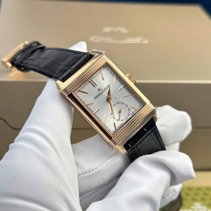 Jaeger LeCoultre Reverso Tribute Monoface Small Seconds Q7132521 Rose Gold Silver Dial Best Replica MGF 45.6×27.4mm