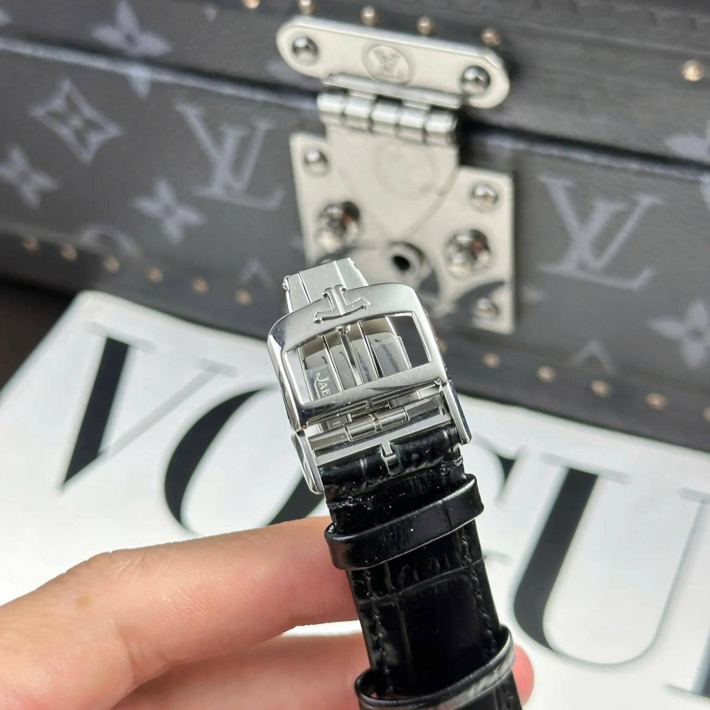 Jaeger LeCoultre Master Ultra Thin Perpetual Calendar Black Dial Leather Strap Best Replica VR Factory 39mm