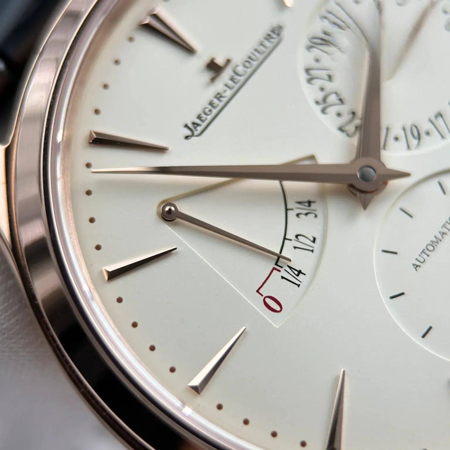Jaeger Lecoultre Master Ultra Thin Power Reserve Q1372510 Pink Gold Eggshell Beige Dial Best Replica APSF 39mm