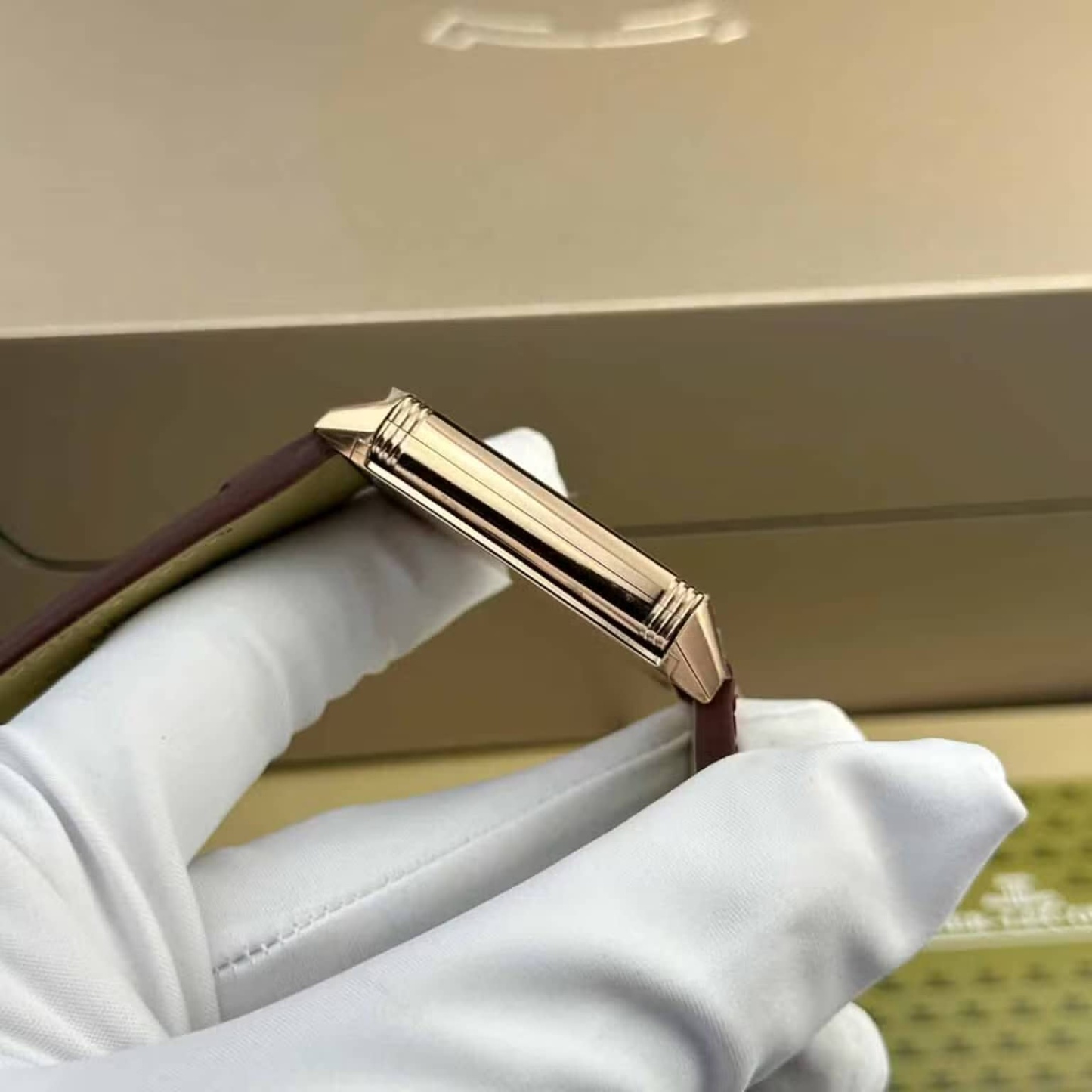 Jaeger LeCoultre Reverso Tribute Monoface Small Seconds Q713256J Rose Gold Wine-red Dial Best Replica MGF 45.6×27.4mm