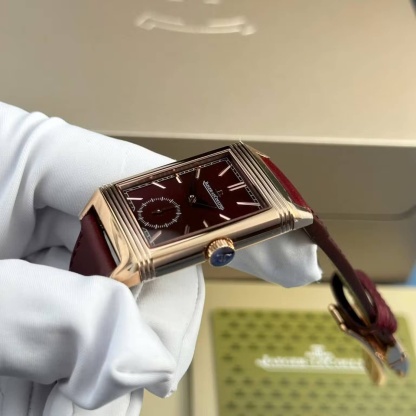 Jaeger LeCoultre Reverso Tribute Monoface Small Seconds Q713256J Rose Gold Wine-red Dial Best Replica MGF 45.6×27.4mm