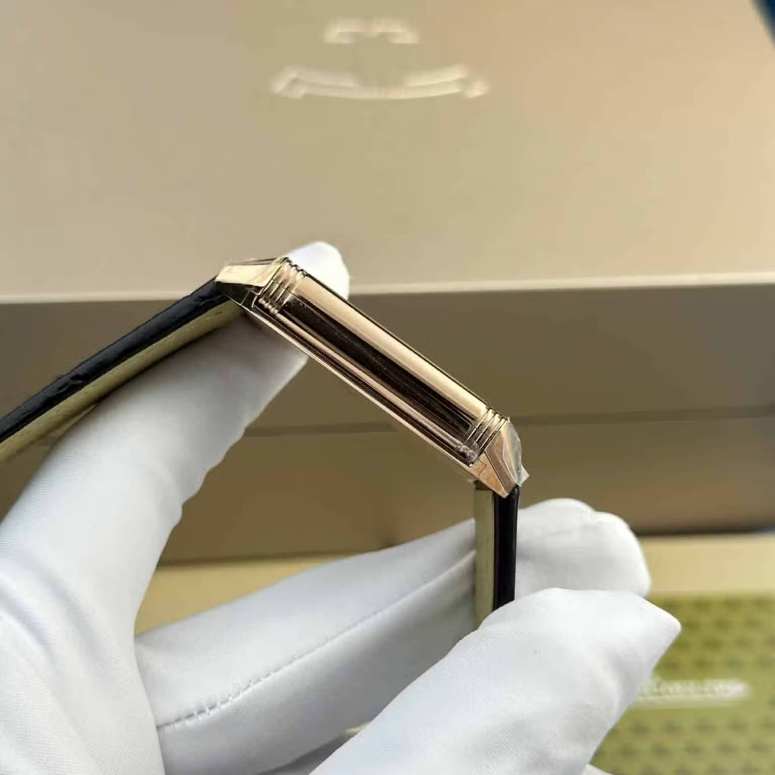 Jaeger LeCoultre Reverso Tribute Monoface Small Seconds Q7132521 Rose Gold Silver Dial Best Replica MGF 45.6×27.4mm