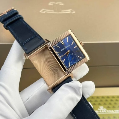 Jaeger LeCoultre Reverso Tribute Duoface Small Seconds Q398258J Blue Dial Best Replica MGF 47×28.3mm