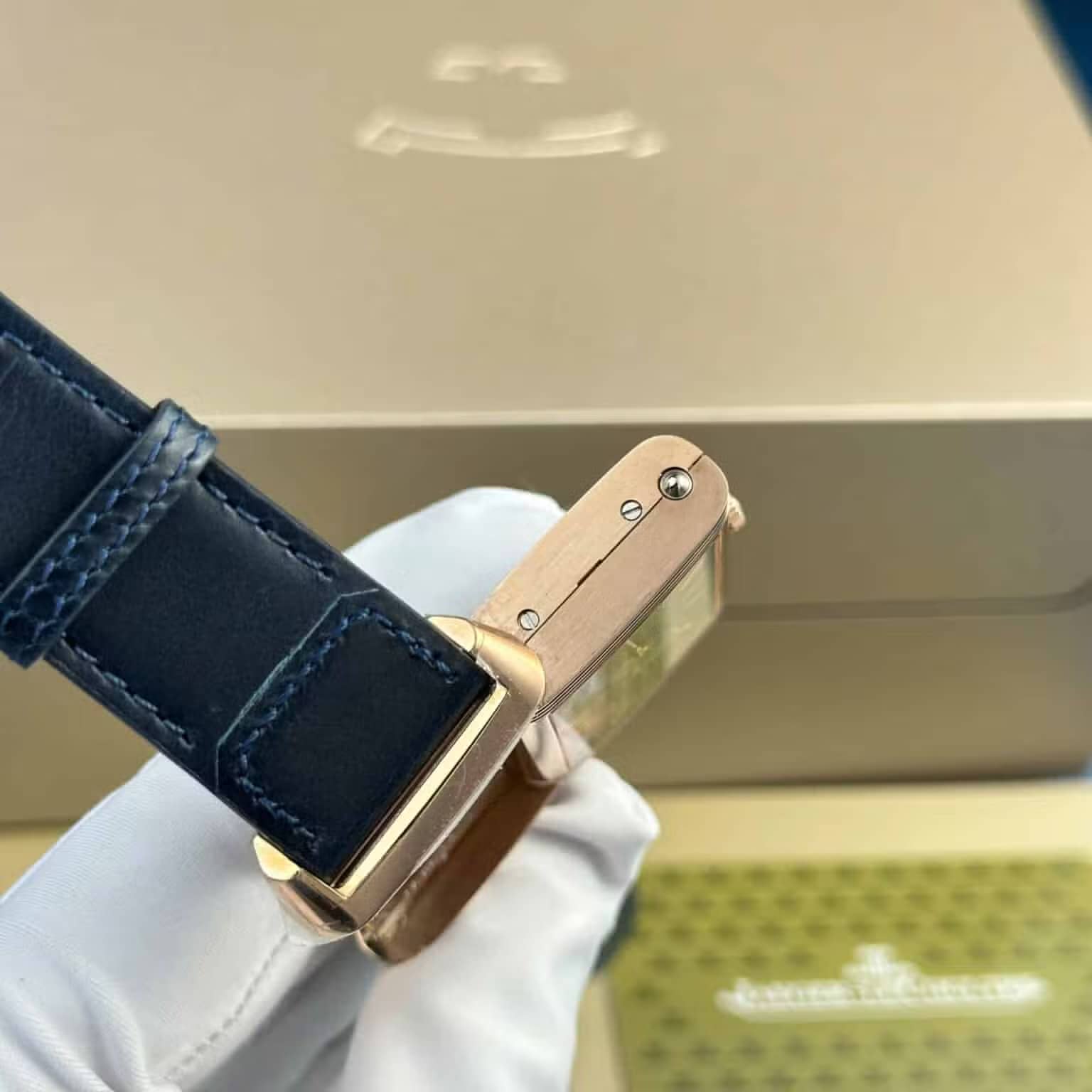 Jaeger LeCoultre Reverso Tribute Duoface Small Seconds Q398258J Blue Dial Best Replica MGF 47×28.3mm