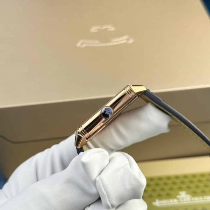 Jaeger LeCoultre Reverso Tribute Monoface Small Seconds Rose Gold Blue Dial Best Replica MGF 45.6×27.4mm