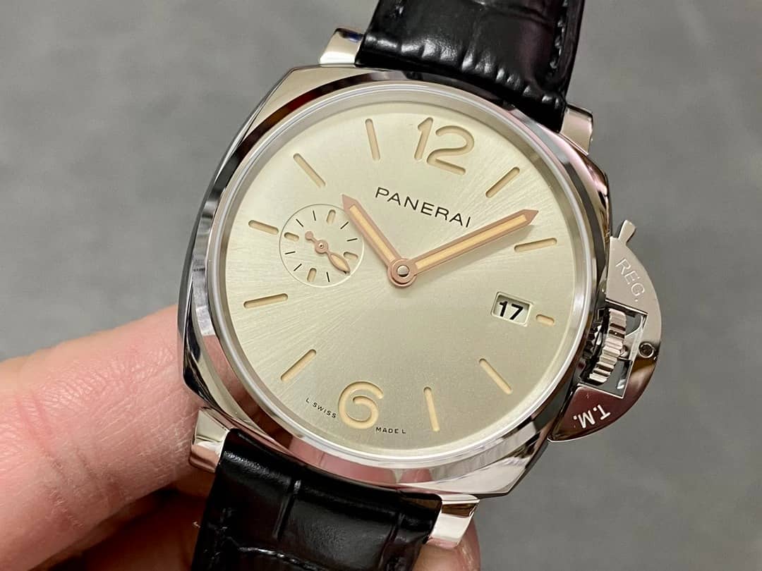 Panerai Luminor Due PAM1249 Ivory Sun-brushed Dial Leather Strap Best Replica VSF 42mm