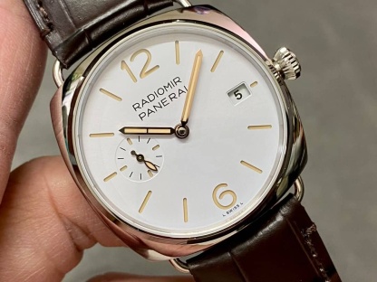 Panerai Radiomir Quaranta PAM 1292 White Dial Leather Strap 11 Best Replica VSF 40mm