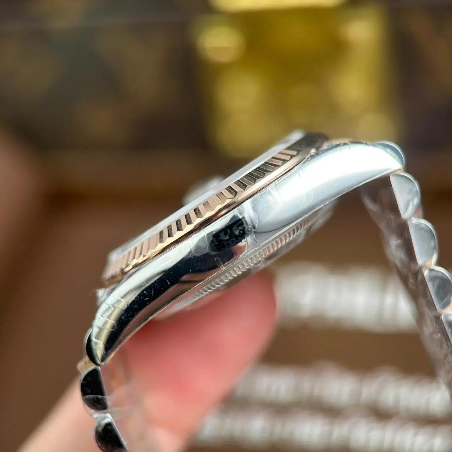 Rolex Datejust 126231 Two Tone Rose Gold Silver Fluted-Motif Luminous Dial Jubilee Bracelet 11 Best Replica 36mm