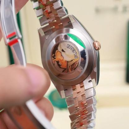 Rolex Datejust 126331 Steel & Rose Gold Custom Black Mother of Pearl Dial Moissanite Markers Jubilee 11 Best Edition 41mm