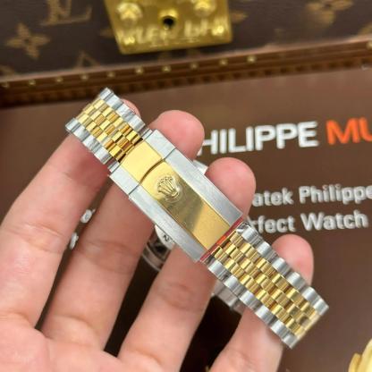 Rolex Datejust 126283RBR Two Tone Yellow Gold Fluted-Motif Diamond Dial Diamond Bezel Jubilee 11 Best Replica VSF 36mm