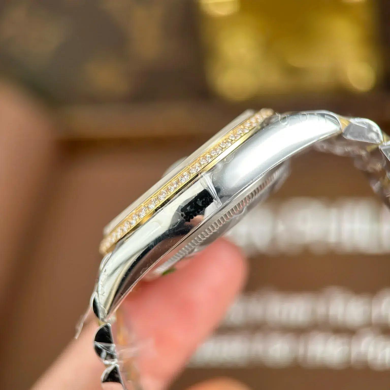 Rolex Datejust 126283RBR SteelYellow Gold Fluted-Motif Dial Diamond Bezel Jubilee Bracelet Best Replica VSF 36mm