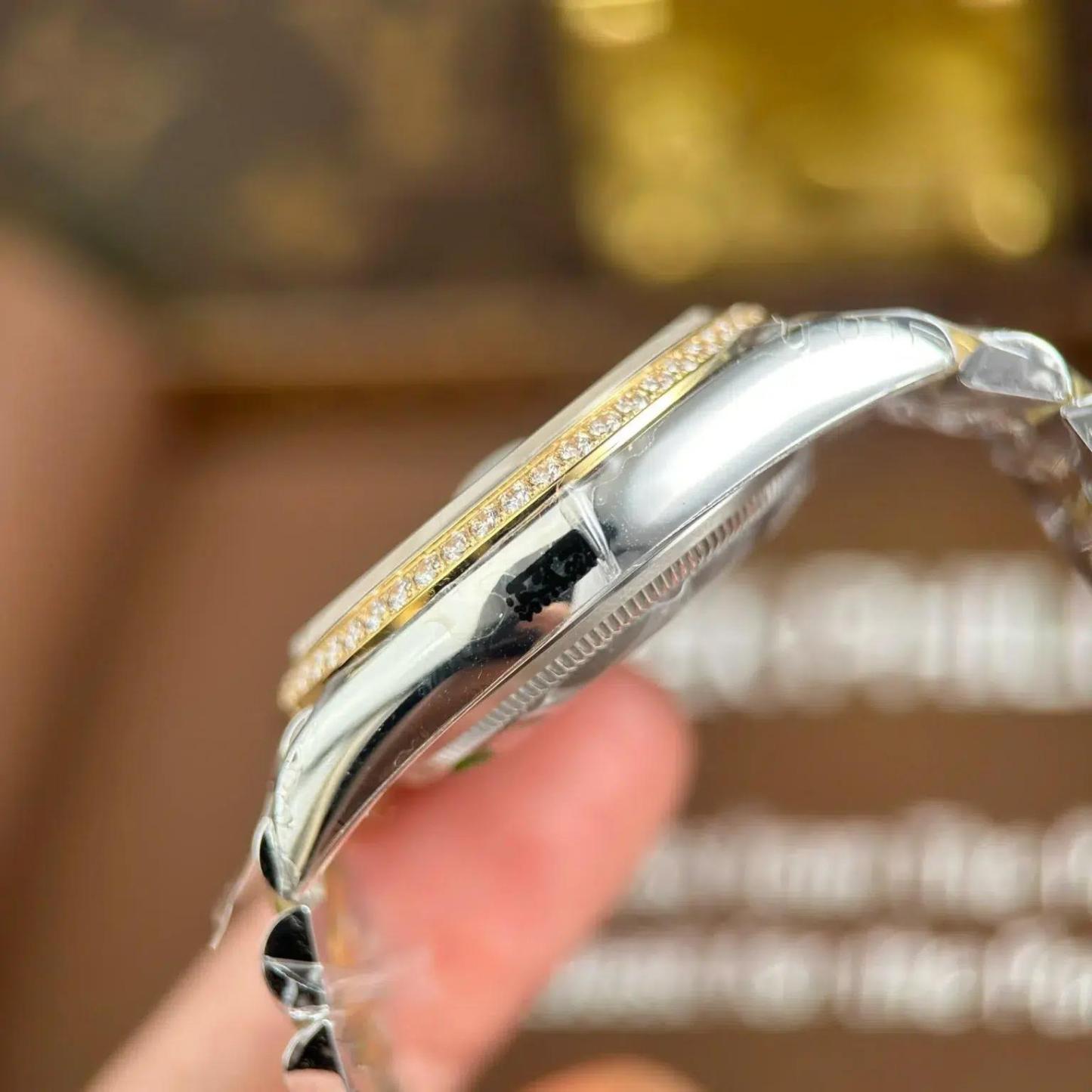 Rolex Datejust 126283RBR SteelYellow Gold Fluted-Motif Dial Diamond Bezel Jubilee Bracelet Best Replica VSF 36mm