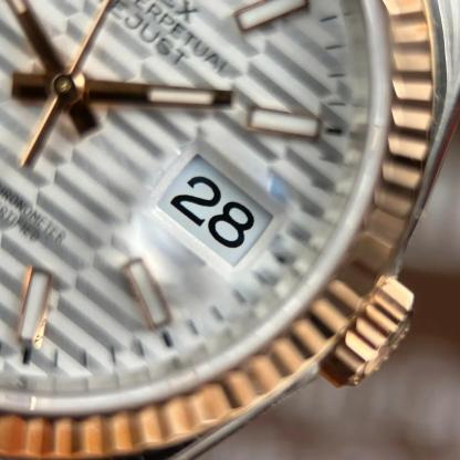Rolex Datejust 126231 Two Tone Rose Gold Silver Fluted-Motif Luminous Dial Jubilee Bracelet 11 Best Replica 36mm