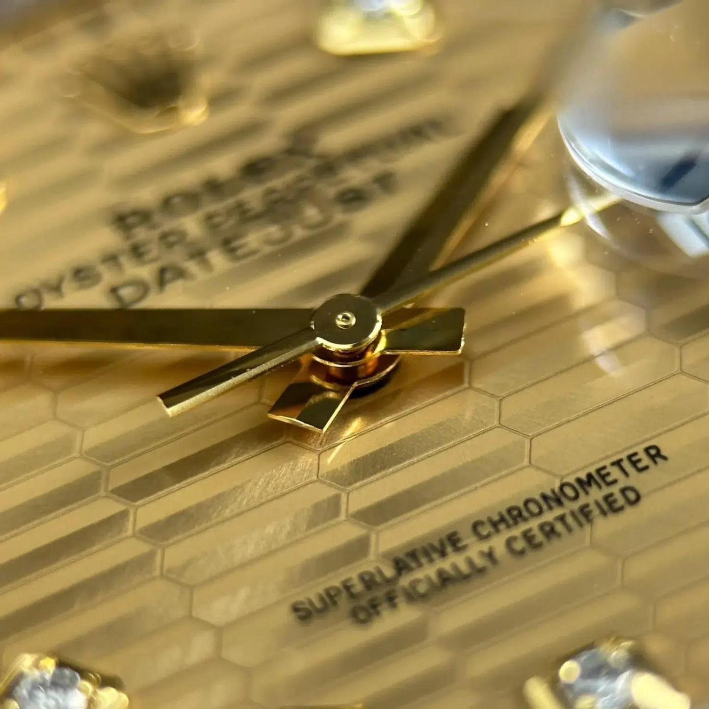 Rolex Datejust 126283RBR Two Tone Yellow Gold Fluted-Motif Diamond Dial Diamond Bezel Jubilee 11 Best Replica VSF 36mm