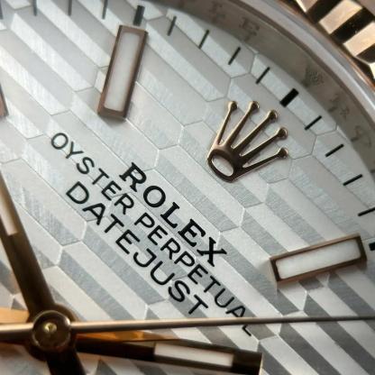 Rolex Datejust 126231 Two Tone Rose Gold Silver Fluted-Motif Luminous Dial Jubilee Bracelet 11 Best Replica 36mm
