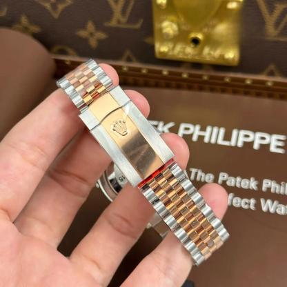 Rolex Datejust 126231 Two Tone Rose Gold Silver Fluted-Motif Luminous Dial Jubilee Bracelet 11 Best Replica 36mm
