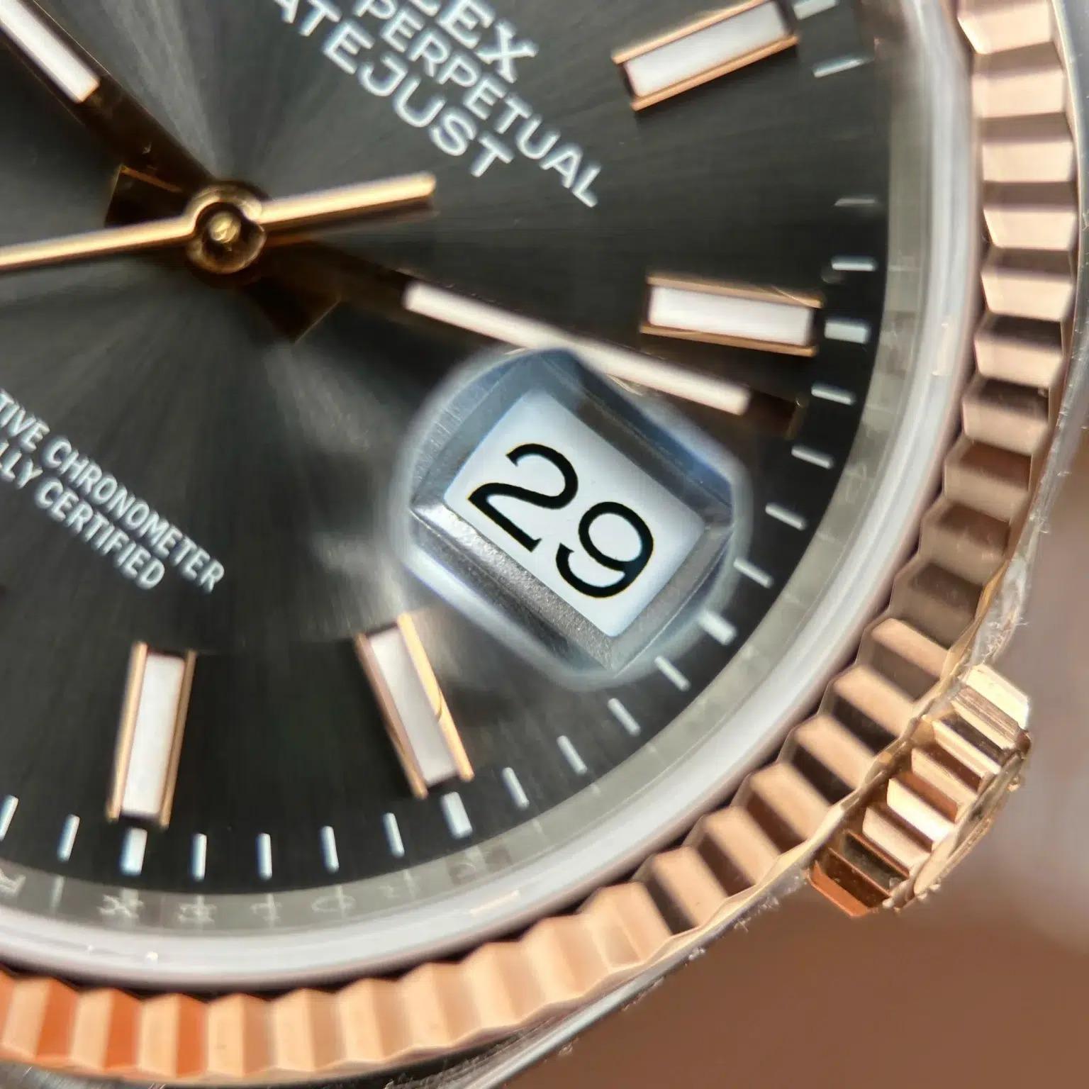 Rolex Datejust 126231 Rose GoldSteel Slate Index Dial Jubilee Bracelet 11 Best Replica 36mm