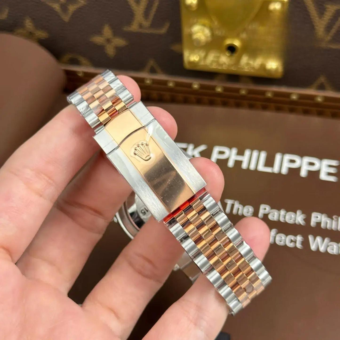 Rolex Datejust 126231 Rose GoldSteel Slate Index Dial Jubilee Bracelet 11 Best Replica 36mm