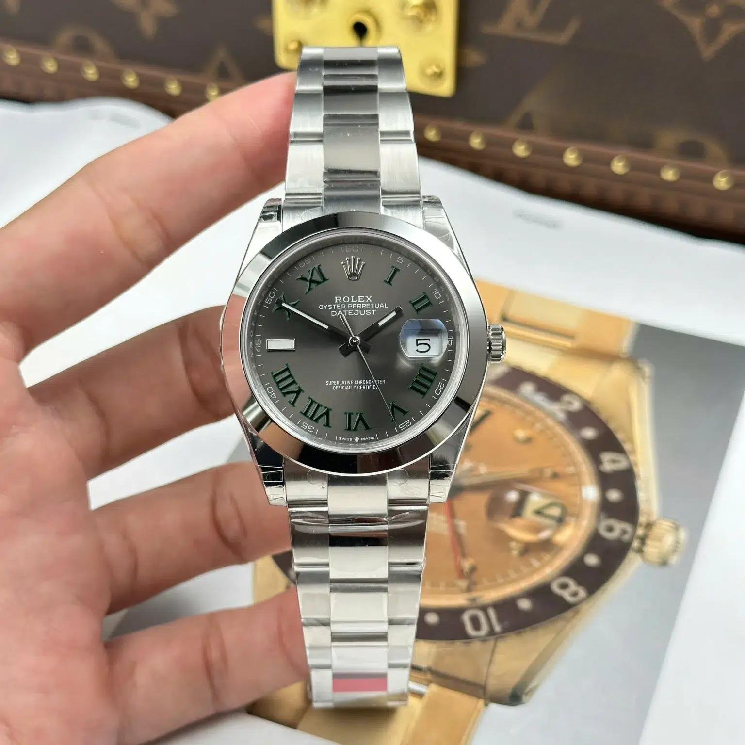 Rolex Datejust 126300 Wimbledon Dial Smooth Bezel Oyster Bracelet 1:1 Best Replica VSF 41mm