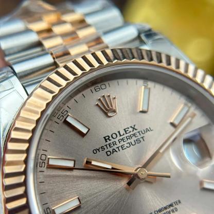 Rolex Datejust 126331 Two Tone Rose Gold Sundust Luminous Dial Jubilee Bracelet Best Replica VSF 41mm