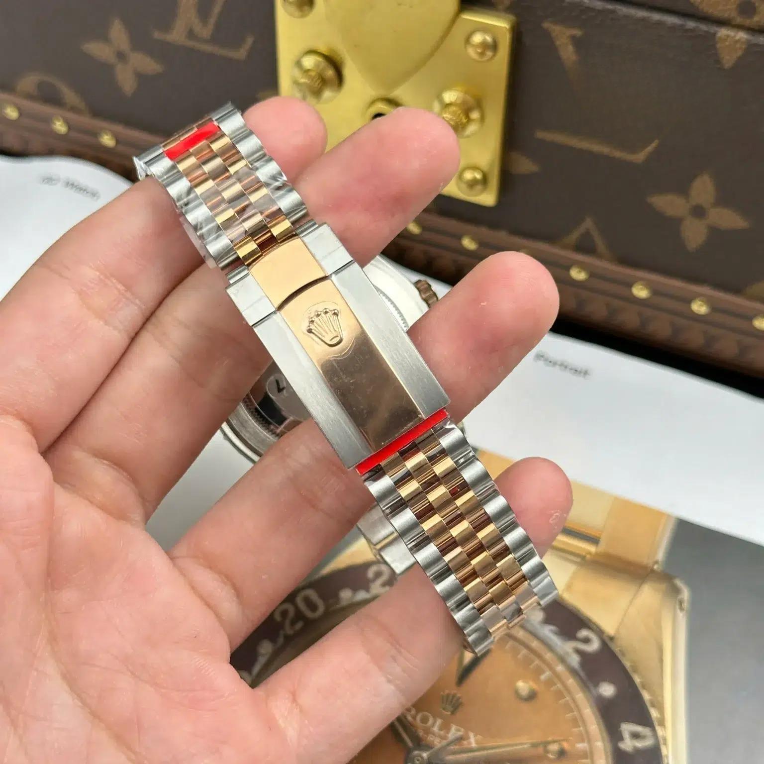 Rolex Datejust 126331 Two Tone Rose Gold Sundust Luminous Dial Jubilee Bracelet Best Replica VSF 41mm