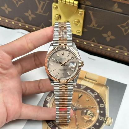 Rolex Datejust 126331 Two Tone Rose Gold Sundust Luminous Dial Jubilee Bracelet Best Replica VSF 41mm