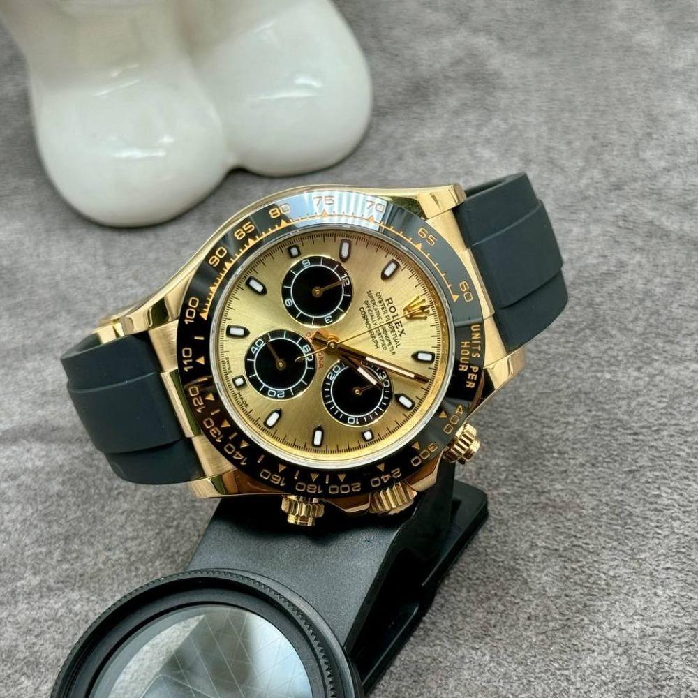 Rolex Daytona 116518 Pikachu 18K Solid Gold Oysterflex Rubber Strap 40mm