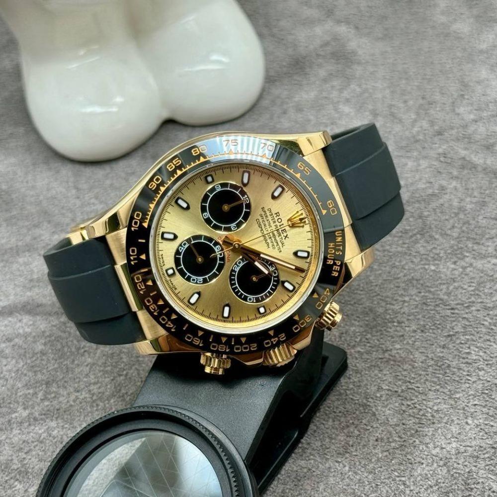 Rolex Daytona 116518 Pikachu 18K Solid Gold Oysterflex Rubber Strap 40mm