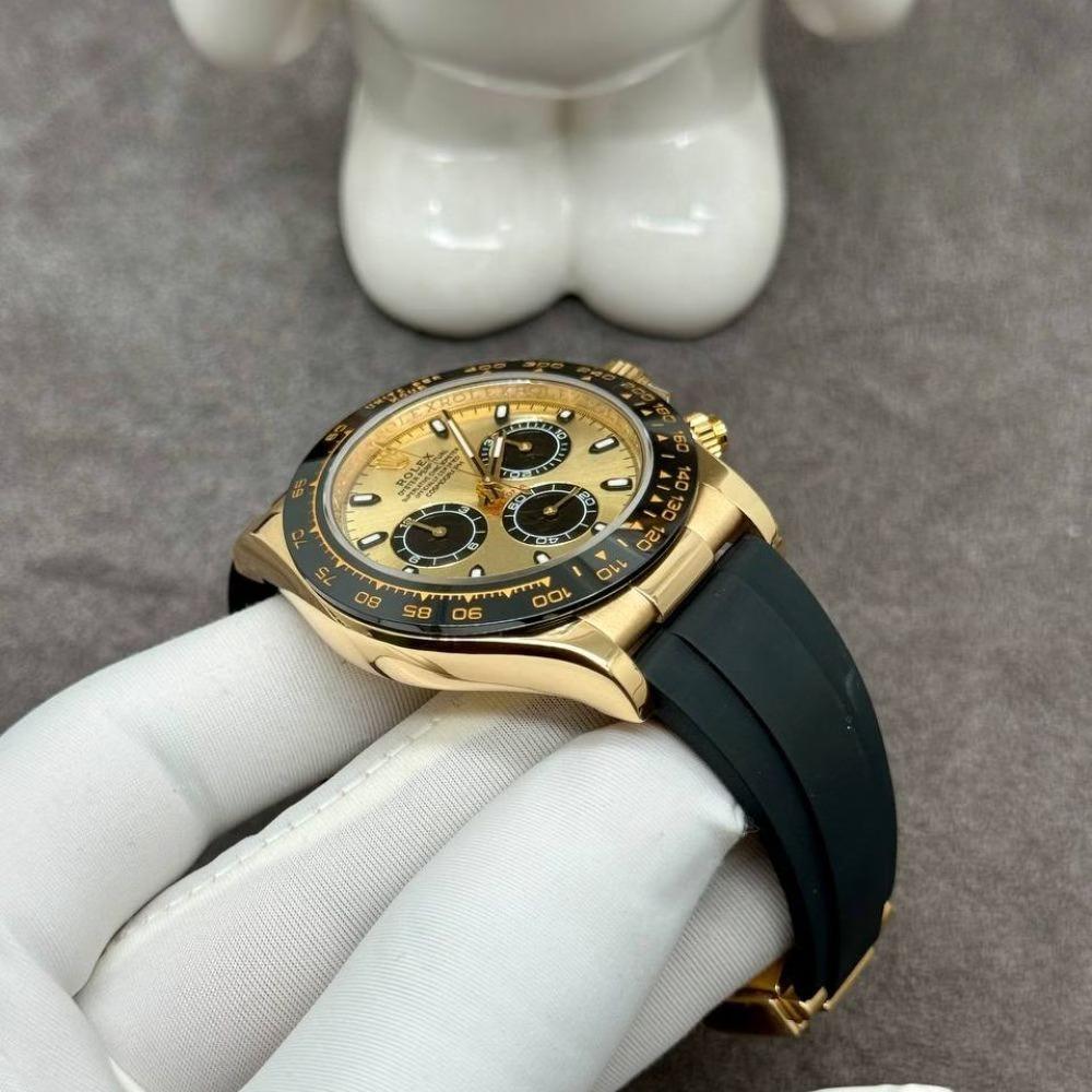 Rolex Daytona 116518 Pikachu 18K Solid Gold Oysterflex Rubber Strap 40mm