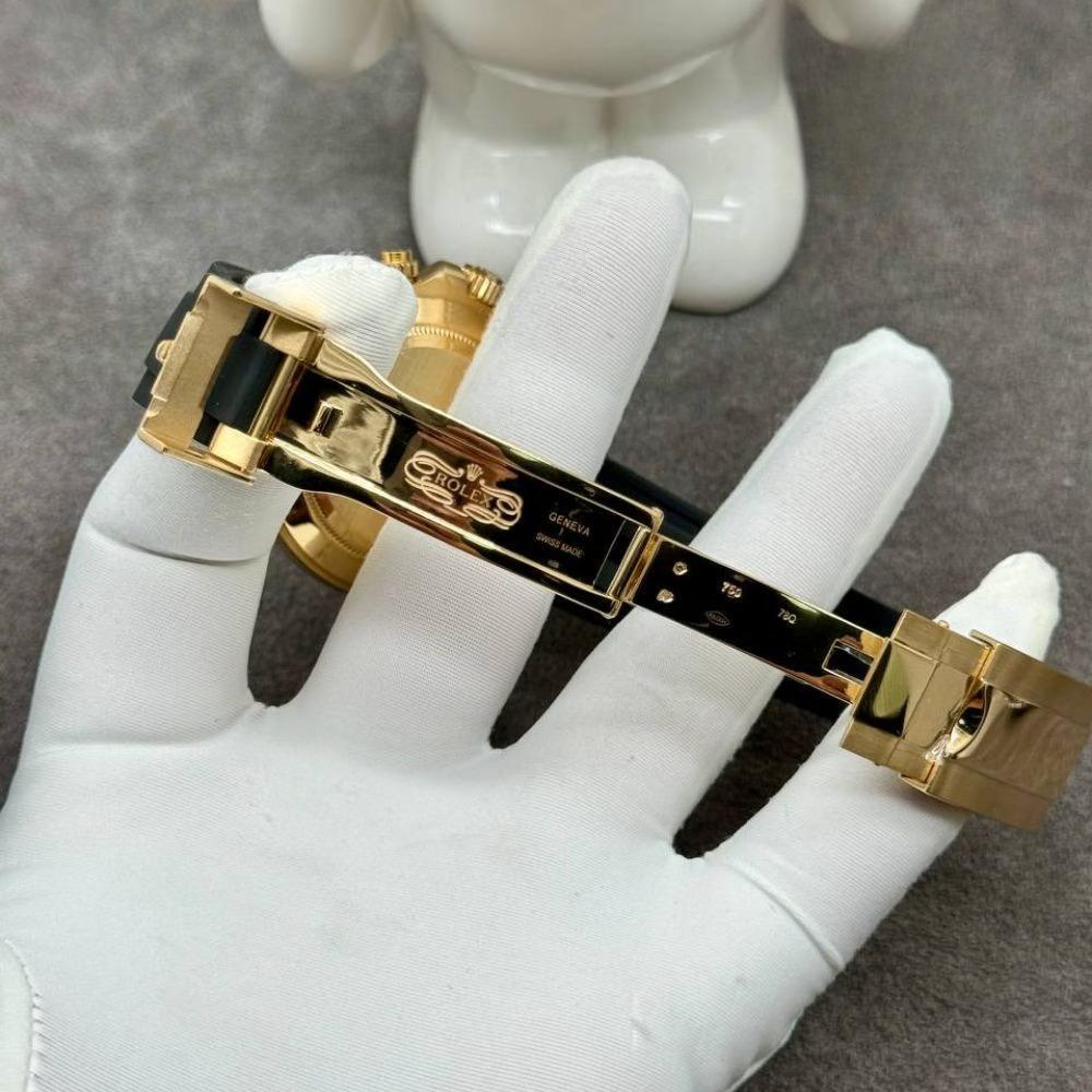 Rolex Daytona 116518 Pikachu 18K Solid Gold Oysterflex Rubber Strap 40mm